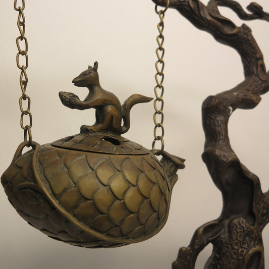 Squirrel Hanging Incense Burner