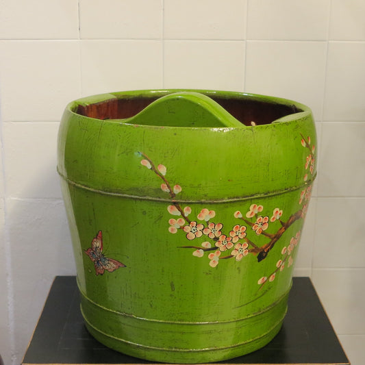 Hand-painted Bucket with Handle