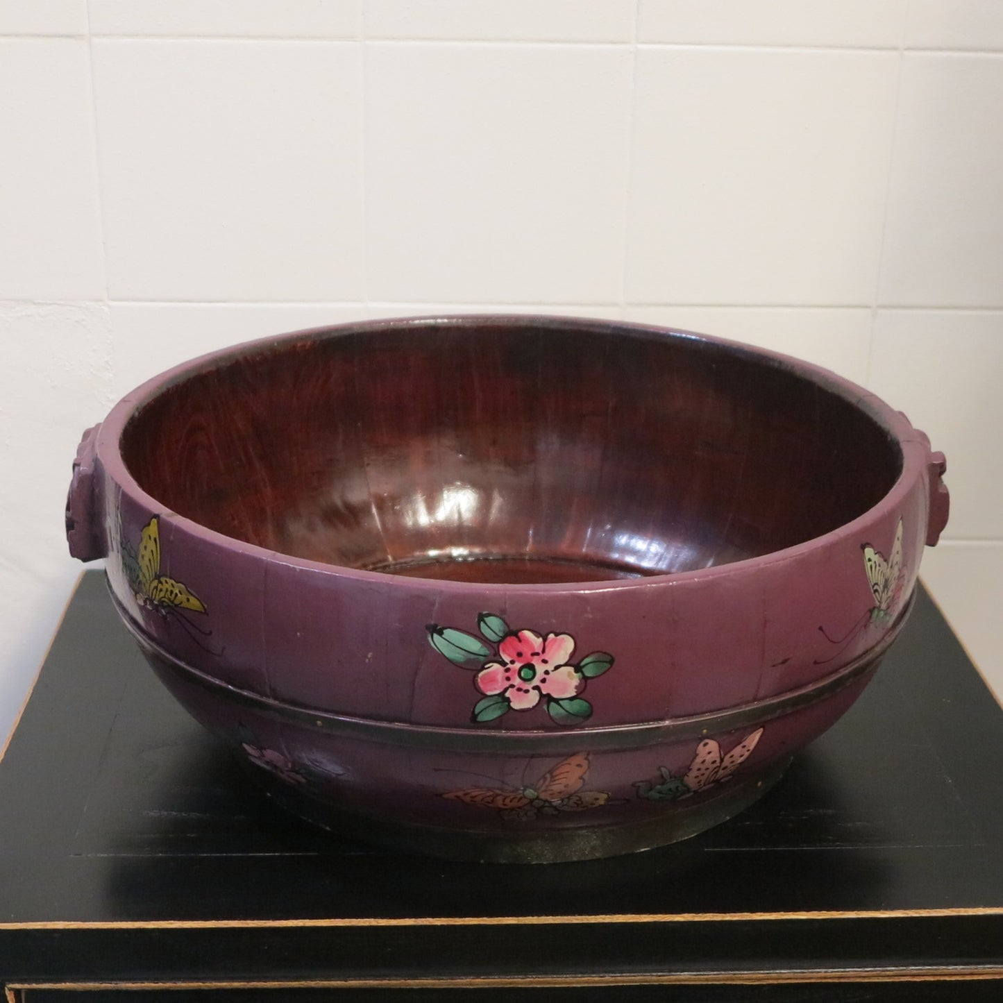 Hand-painted Rice Bucket with Cover