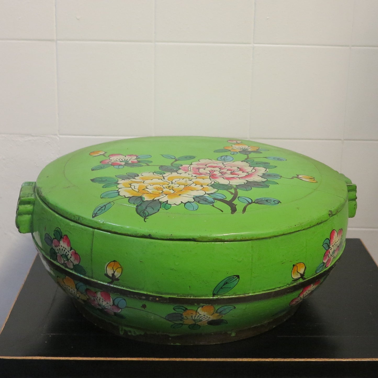 Hand-painted Rice Bucket with Cover