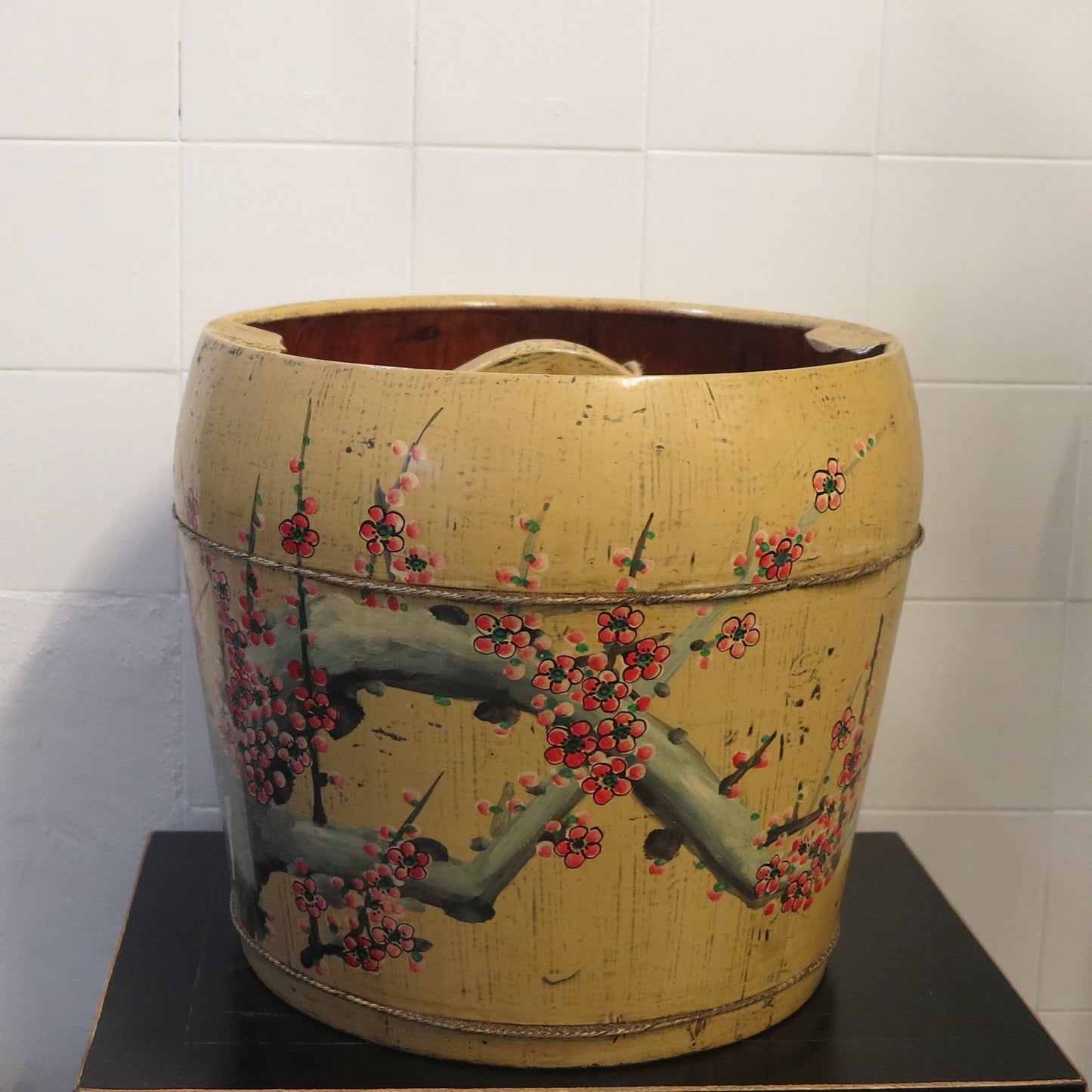 Hand-painted Bucket with Handle