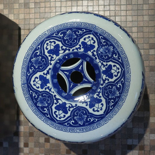 Blue and White Porcelain Stool